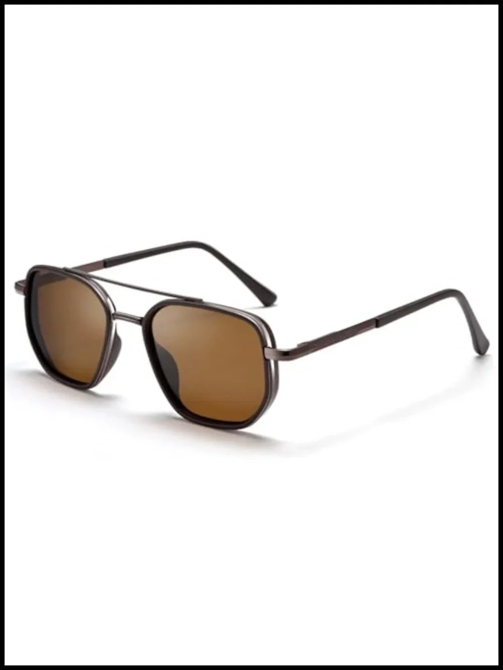 Polarized Aviator Sunglasses - UV400 Protection Retro Square Frame for Driving